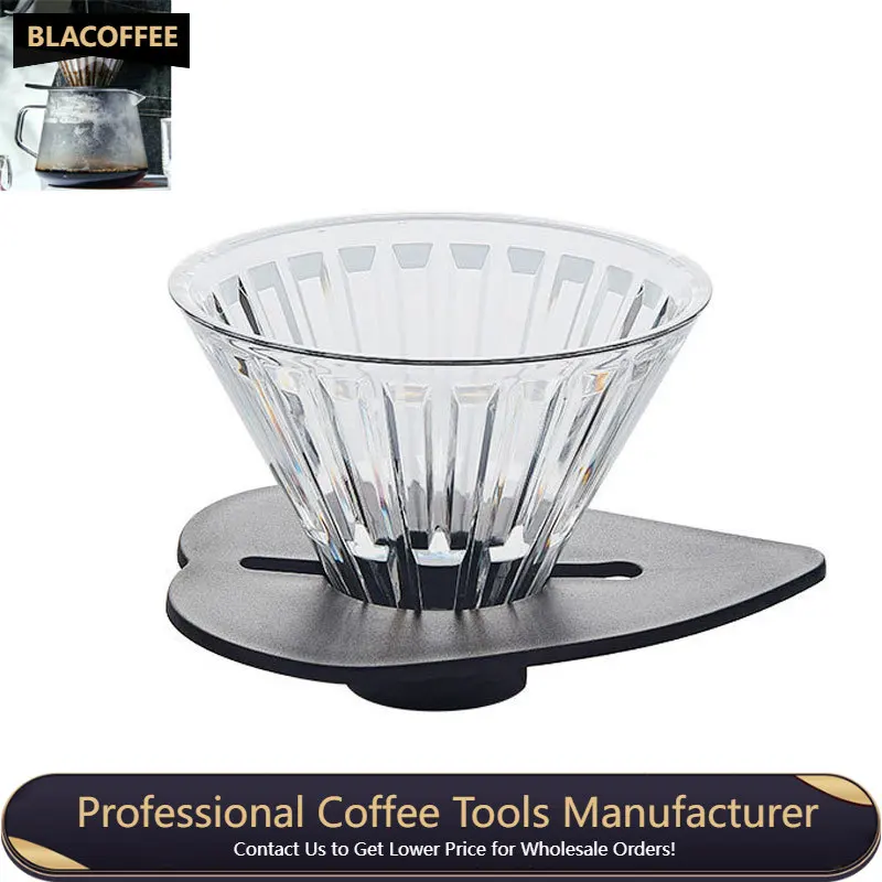 GlassCoffeeFilterCupHeartShapeHandPunchDripCoffeeFilterCup