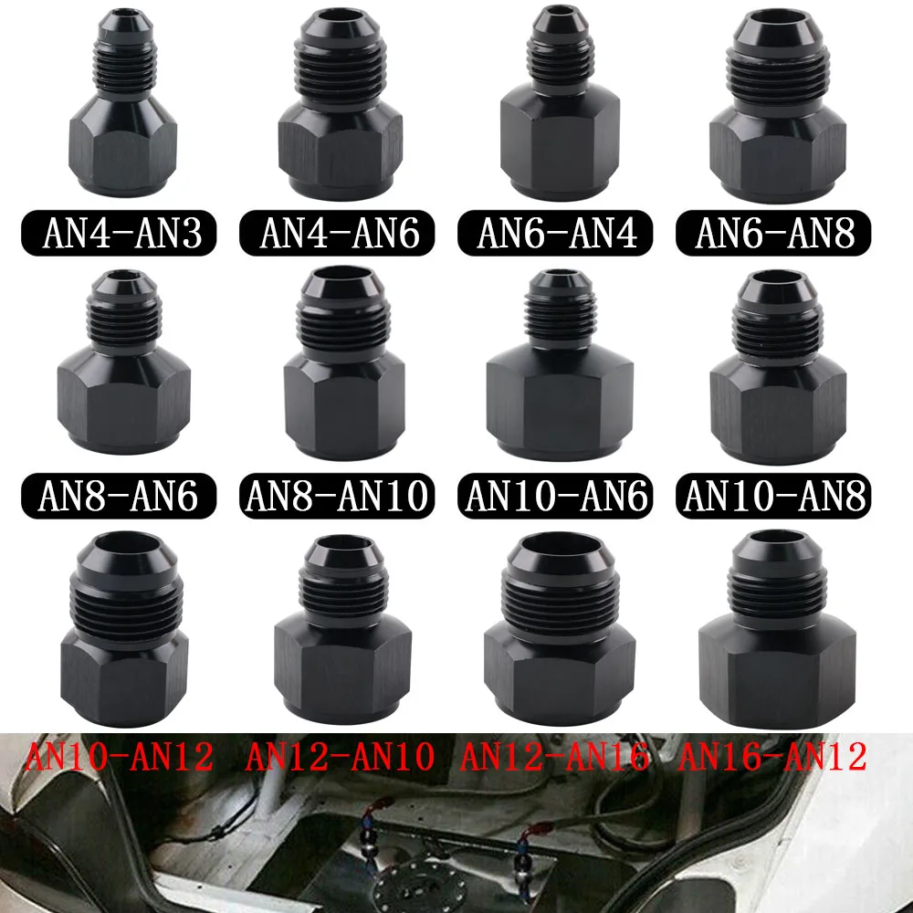 

AN10 Female to AN6 Male Reducer Expander Fitting Adaptor And AN4 AN6 AN8 AN10 AN12 AN16 AN20 Reducer Expander Hose Fitting