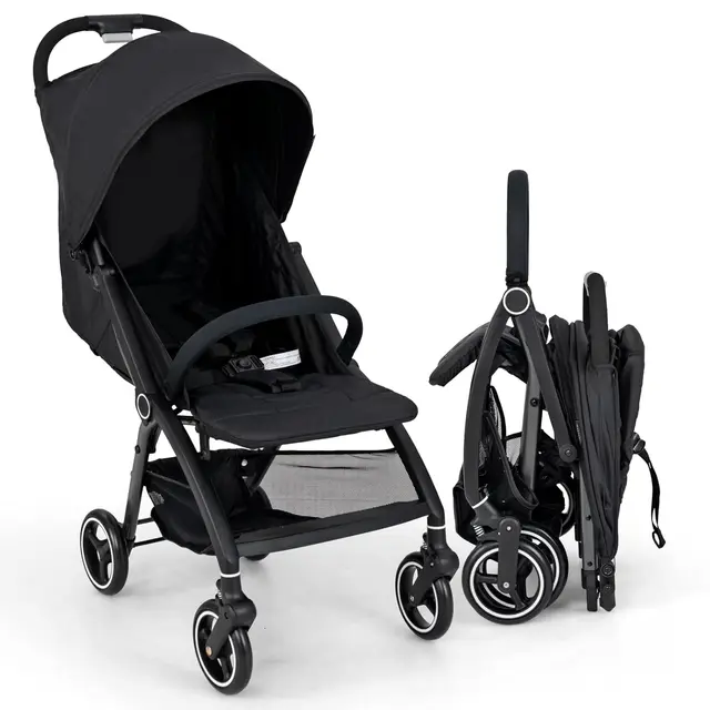 Poussette pliante à une main, Buggy de voyage léger avec dossier et capuche réglables, landau pour bébé, Buggy pour enfants 1