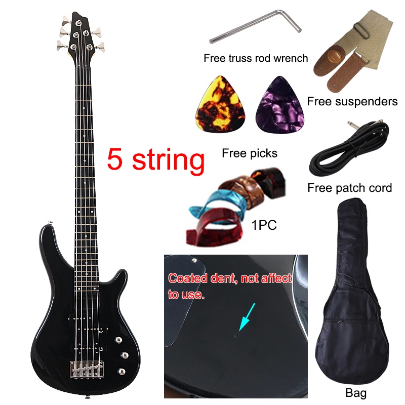 エレキベース セミホロウボディ 4弦 4弦右手でフレットマットエレクトリックベースギター43インチ