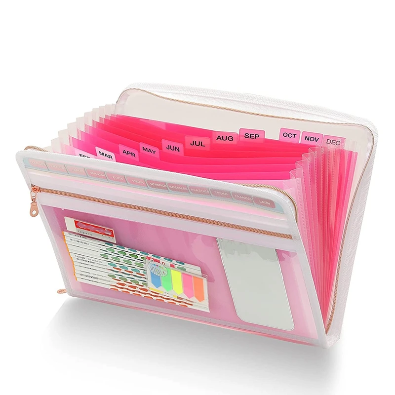 Сумка для хранения файлов на молнии 13 карманов Расширительная папка с молнией