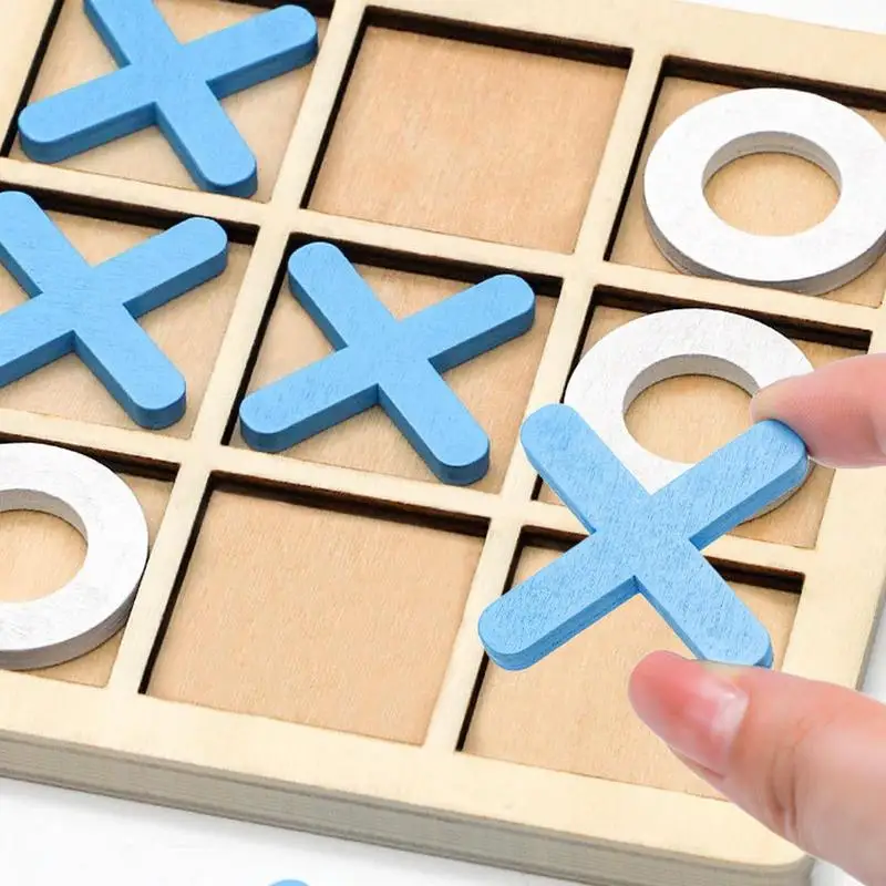 Tic Tac Toe Board Game 5.91 x 5.91 Tic Tac Toe Table Game Resin XOXO Board  Game Early Education Toys 2 Players Portable Tabletop Board Game for Family  Adults and Kids 
