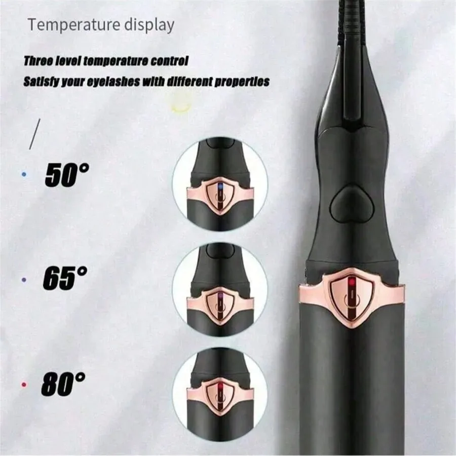 Rechargeable Heated Electric Eyelash Curler Curling Iron For Lasting Styling