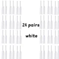 24 pairs white