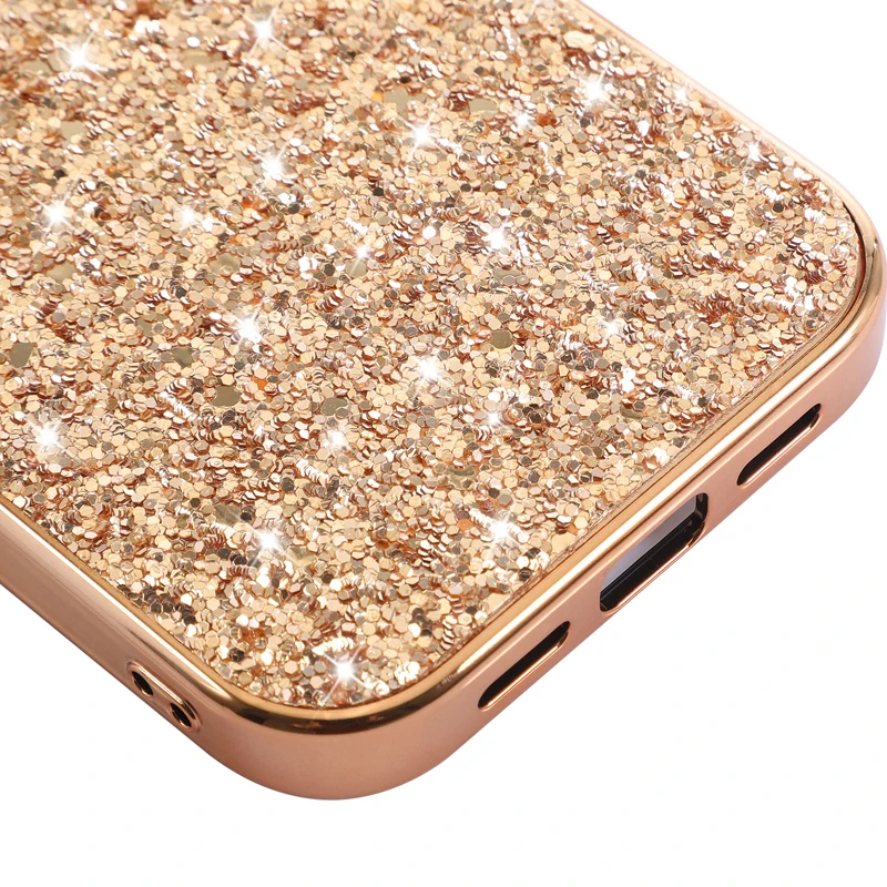 Sparkling Diamond Glitter Frosted TPU Shock-Absorbing Phone Case