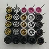 1:64 Alloy Car Accessories Wheels Model Modification Hub Rubber Tires Racing Vehicle Toy Cars Upgrade Original Front Rear Tires 2