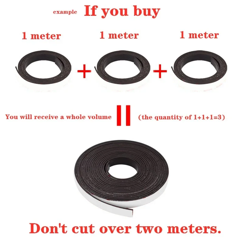 Strong Flexible Magnet Strip Self Adhesive Magnetic Tape Rubber Magnet Tape Lenght 39.37inch adhesive magnetic tape self adhesive magnets magnetic strip