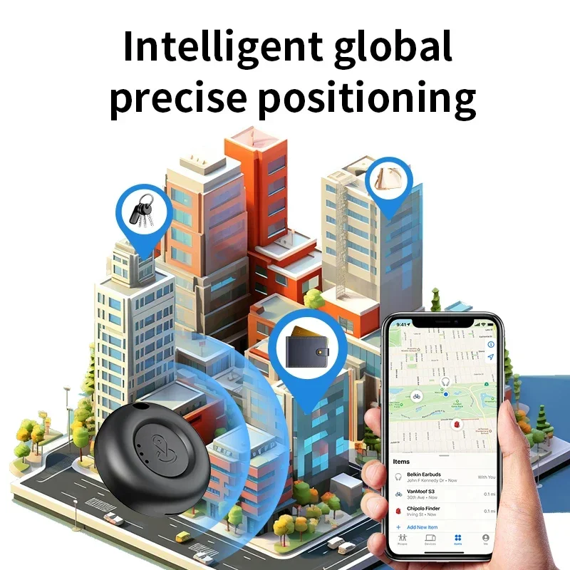 Smart Bluetooth Mini GPS Tracker iOS System Find My APP airtag Child Finder Locator Pets Bike Bag Anti-Loss Tracking Device