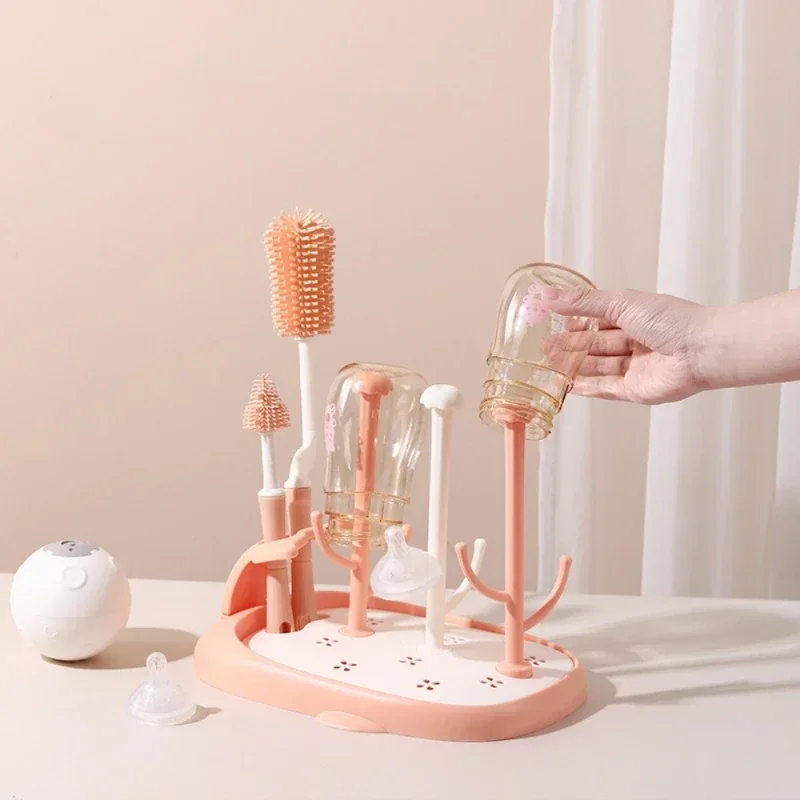 Cute Whale Baby Bottle Dry Rack Baby Bottle Brush Drain Drying Racks Cleaning Dryer Drainer Storage Drying Rack bottle drying rack baby bottle drying rack feeding bottle drying rack