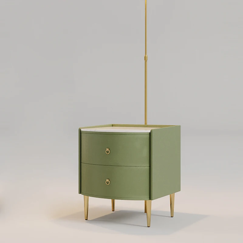 

Bed Locker Side Table Bedside Smart Night Low Table Bedroom Luxury Nightstand Mesita De Noche Designer Bedroom Furniture XF35XP