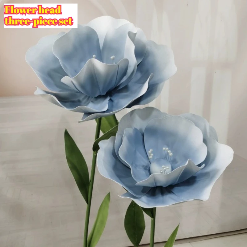 3 Stück/40 cm/50 cm 60 cm Mohn großer Blumenkopf, Hochzeits-Requisiten, DIY-Bühnendekoration, Fensterornamente, künstliche EVA-Blumen – Detail 10