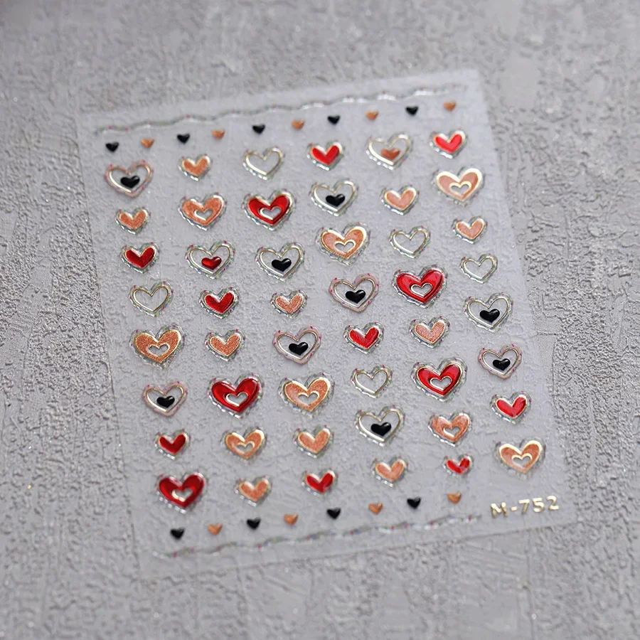 Rosa weiße Schleife Spitze Liebe Herz Erdbeere Kristall 5D Nail Art Aufkleber Strass schicke selbstklebende Dekorationen Maniküre Aufkleber – Detail 6