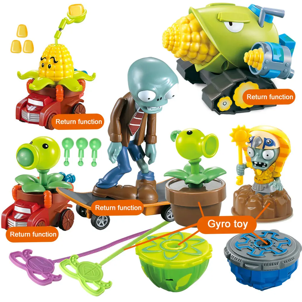 Plants Vs Zombies Pvz Figures Toys | Plants Versus Zombies 2 Characters - 2  Toys Set - Aliexpress