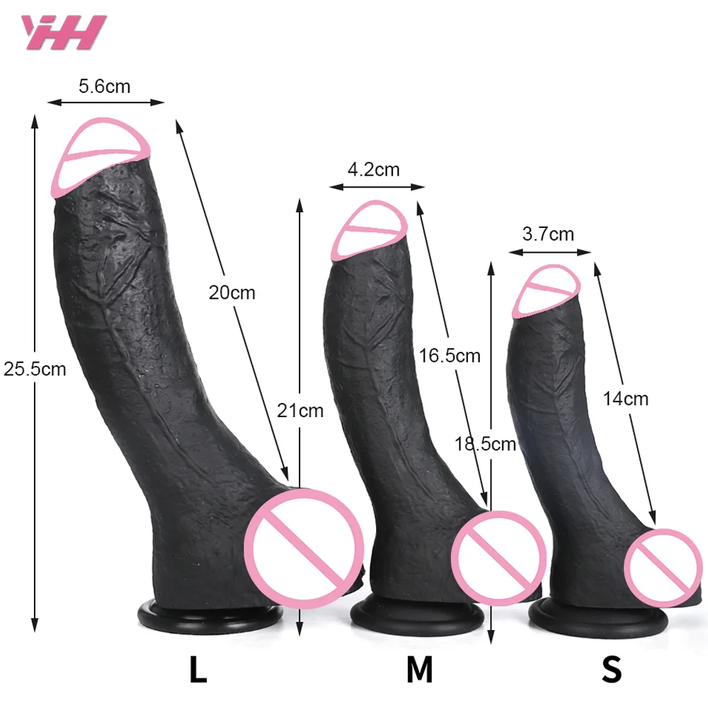 3 Maten Realistische Dildo Rechtop Hard Penis G Spot Stimuleren Zwart Dick Met Super Sterke Zuignap Anale Sex speelgoed Voor Vrouw Mannen 