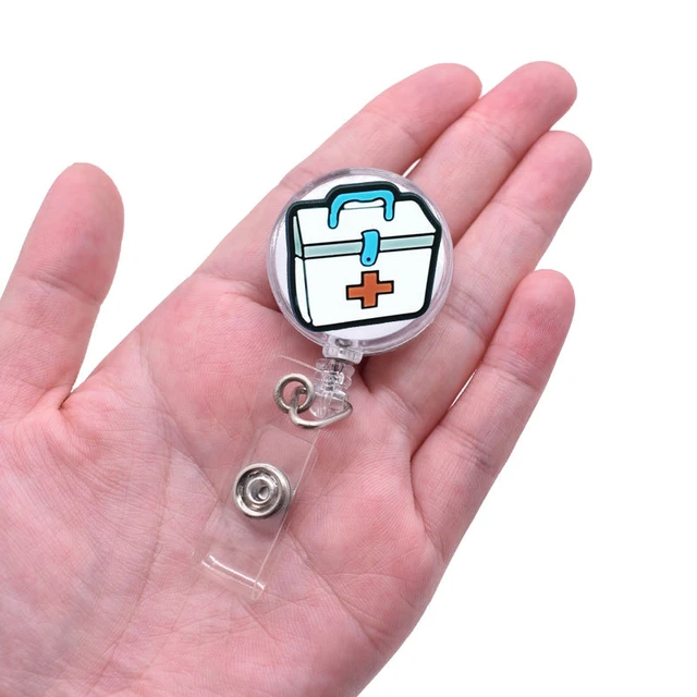 Retractable Id Card Badge Holder Reels Clip  Retractable Name Badge  Holders Nurses - Badge Holder & Accessories - Aliexpress