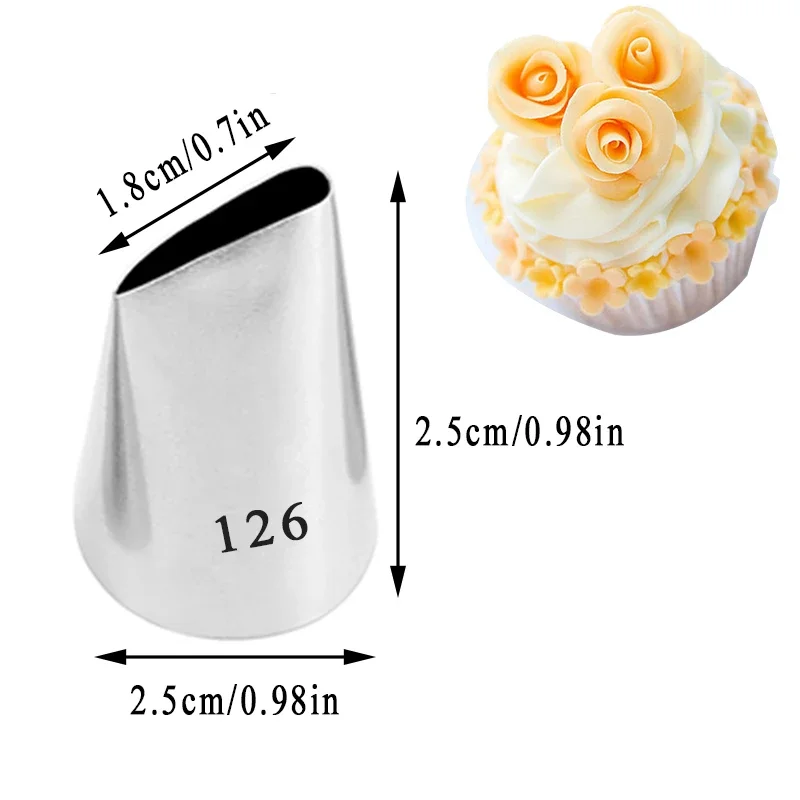 Rose Petals Icing Piping Nozzles Set 5pc/set cake decorating tip set,cake icing nozzles,baking nozzle set,cake decorating nozzle set for Cake Decorating Pastry Tools #124 #125 #126 #127 #128