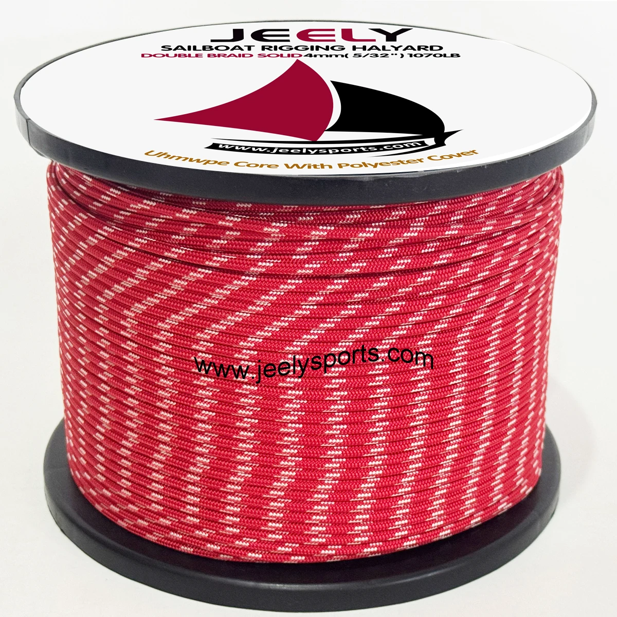 20m/roll 4MM 1070lb UHMWPE Core Polyester Sleeve Mooring Rope sailboat ...
