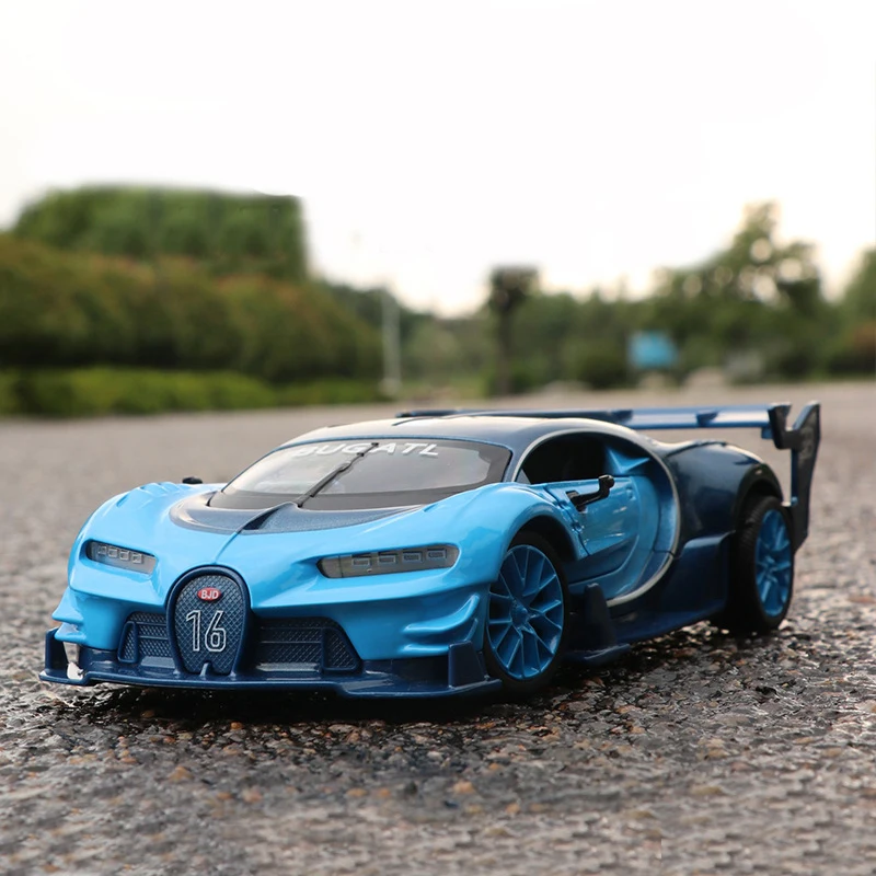 1:24 Scale Alloy Bugatti VISION GT Metal Car Diecasts & Toy Vehicles Car Model Miniature Model Car For Children Toys Gift 1 32 scale alloy car model diecasts tractor truck engineering car model flatbed trailer toy children toys for kids collection