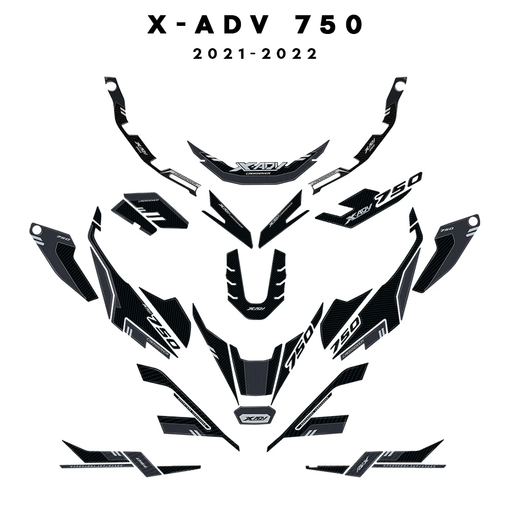 For HONDA X-ADV750 XADV X-ADV 750 XADV750 2021 2022 Stickers Tank pad protection Oil Gas Sticker 3D Protector Decoration kit motorcycle upper and lower bumper side body protection anti collision bar anti fall for xadv750 xadv 750