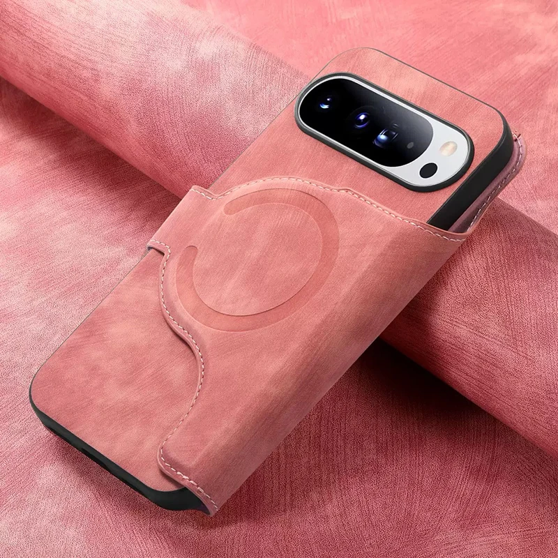 Versatile Magnetic Leather Flip Card Wallet Case with Detachable Design