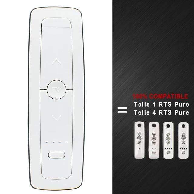 1pc-10pcs Compatible with TELIS 1 4 PURE 433.42MHz Curtain Remote Control 5 Channel Window Handheld Transmitter Opener 2