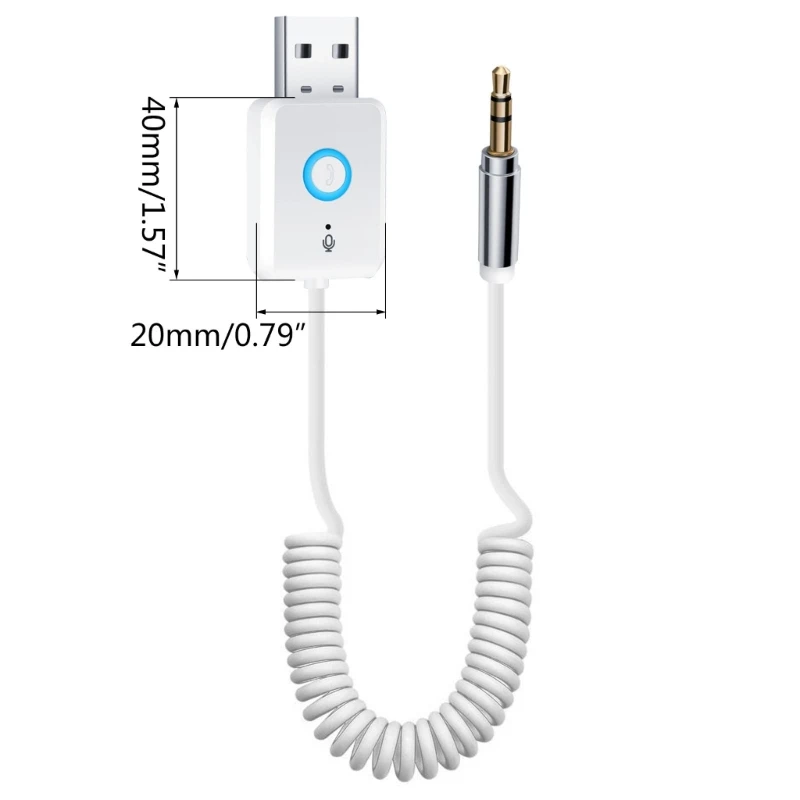 Adapter zgodny Aux Kabel do samochodowych gniazd USB 3,5 mm Odbiornik Nadajnik Głośniki muzyczne Dongle Zestaw