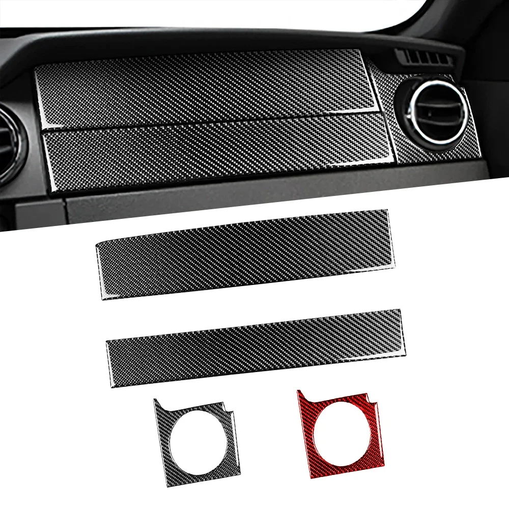 

Детали для модификации интерьера, декоративные наклейки из углеродного волокна для пассажирского инструмента для Ford Mustang GT350 500 2005 2006 2007 2008