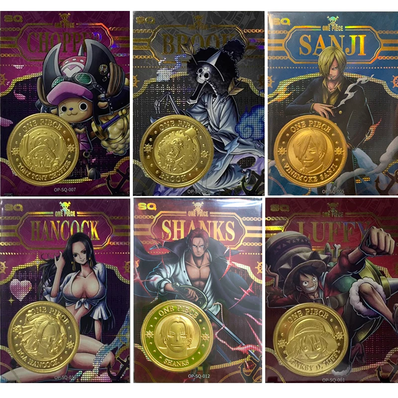 Anime One Piece Sq Series Tony Tony Chopper Monkey D. Rufy Brook Coin Collection Card Entertainment Toys Scheda Di Gioco Da Tavolo