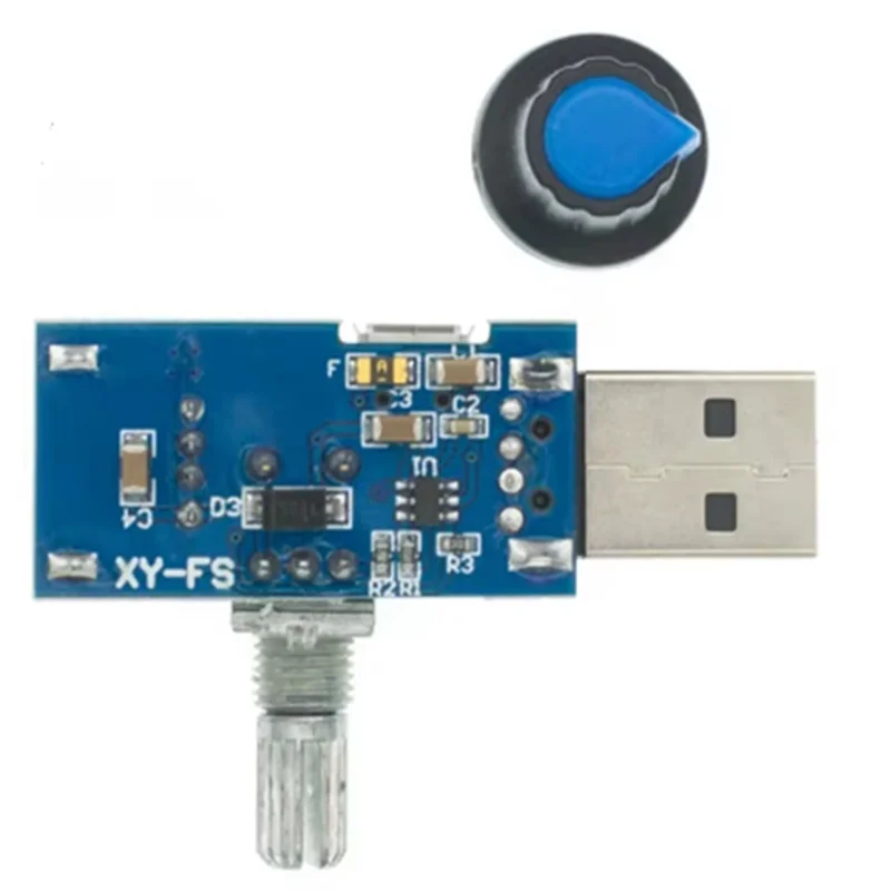 A73E-팬 속도 스위치 모듈 USB 팬 거버너 풍속 컨트롤러 풍량 조절기 냉각 음소거 다기능 DC 5V