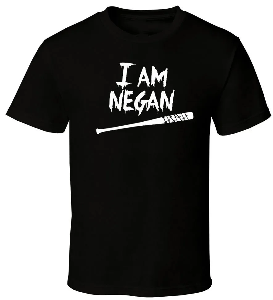 

Футболка I AM Negan-зомби TV Series, 100% хлопок, o-образный вырез, летний короткий рукав, повседневная мужская футболка, размер S-3XL