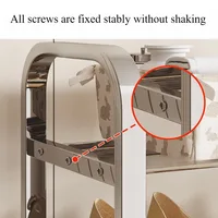 Thickened stainless steel shoe rack, family corridor, student dormitory, rental room, shoe cabinet 3