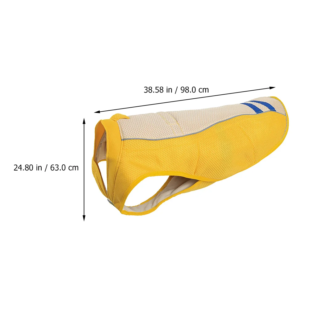 Swamp Cooler Dog Vest Pet Sun Protection Small Clothes Cooling Yellow Polyester Coat