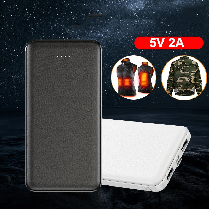 Caricabatterie portatile sottile Power Bank 20000mAh 5V 2A per giacca riscaldata Power Bank per Xiaomi Mi iPhone Aria condizionata Abbigliamento - immagine 2