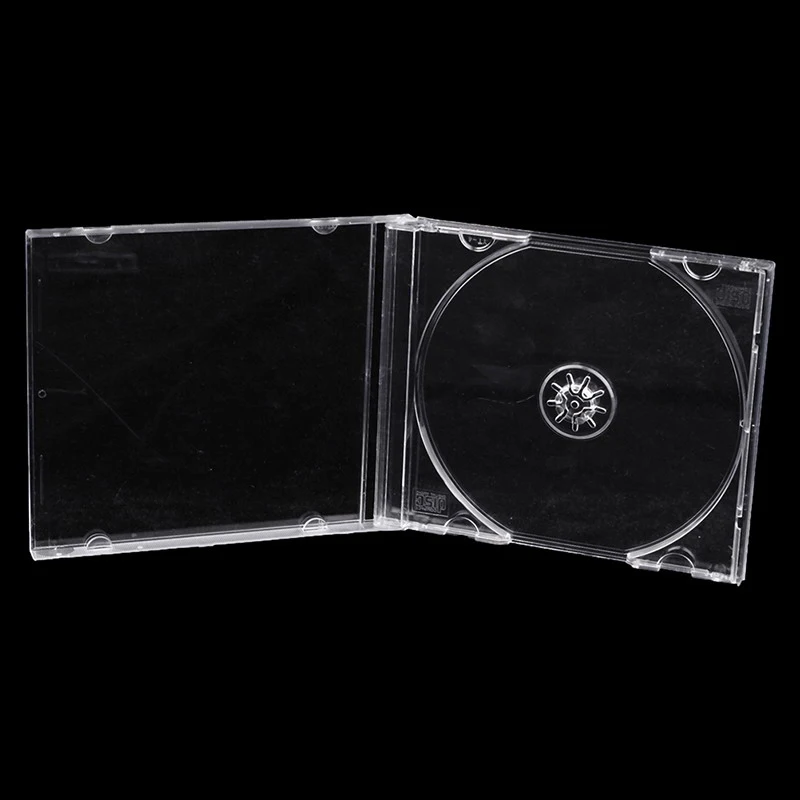 CD DVD Storage Case Transparent Plastic Single Piece Disc Case CD Case Thickened CD DVD Disc Box Storage Organizer Box Album Cases
