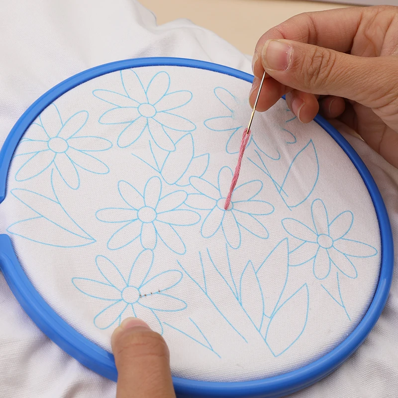 IMZAY Round Embroidery Pot Plastic Embroidery Frame DIY Accessories Hoop Cross Stitch Craft Tool embroidery hoop cross stitch tools