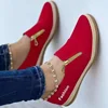 Black Flats Women's Sports Shoes Spring Summer Designer Walking Casual Sneakers Women Rome Running Shoes Zipper Zapatos De Mujer 2