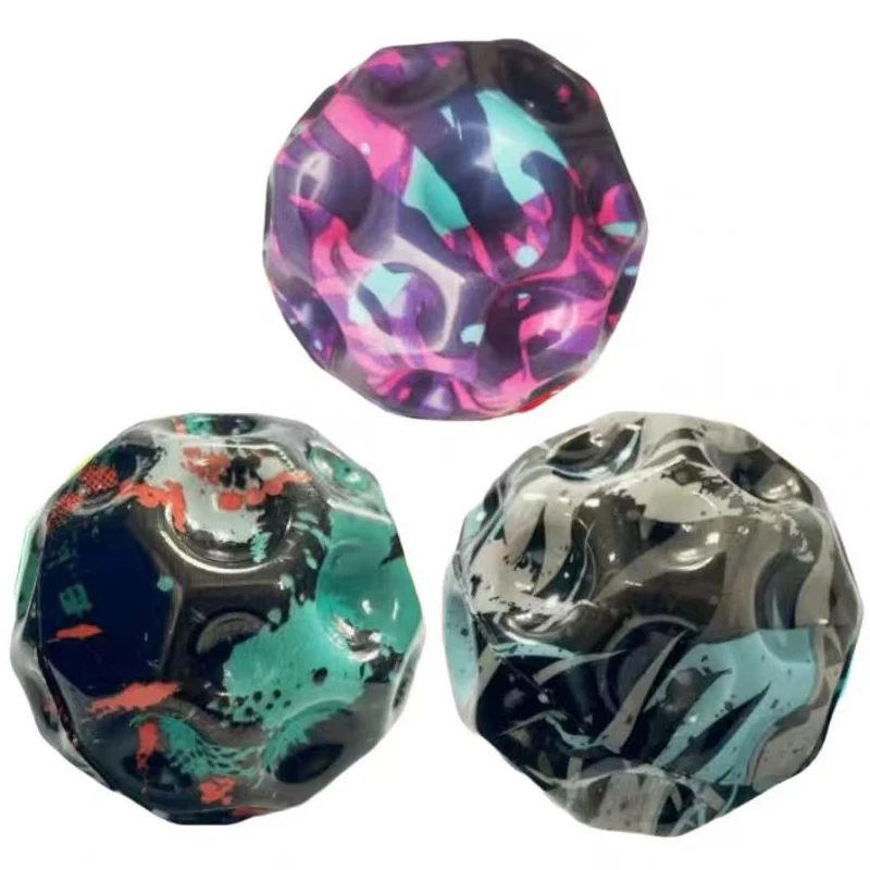 Extreme High Bouncing Ball Space Astro Jump Ball Moonball Kids Sensory Toys Improve Hand Eye Coordination Balle Rebondissante 3