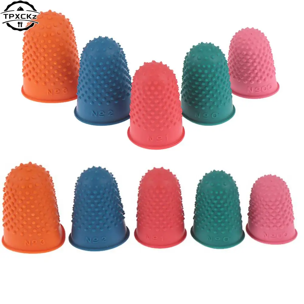 

5Pcs/lot Counting Cone Rubber Thimble Protector Sewing Quilter Finger Tip Craft Needlework Sewing Accessories