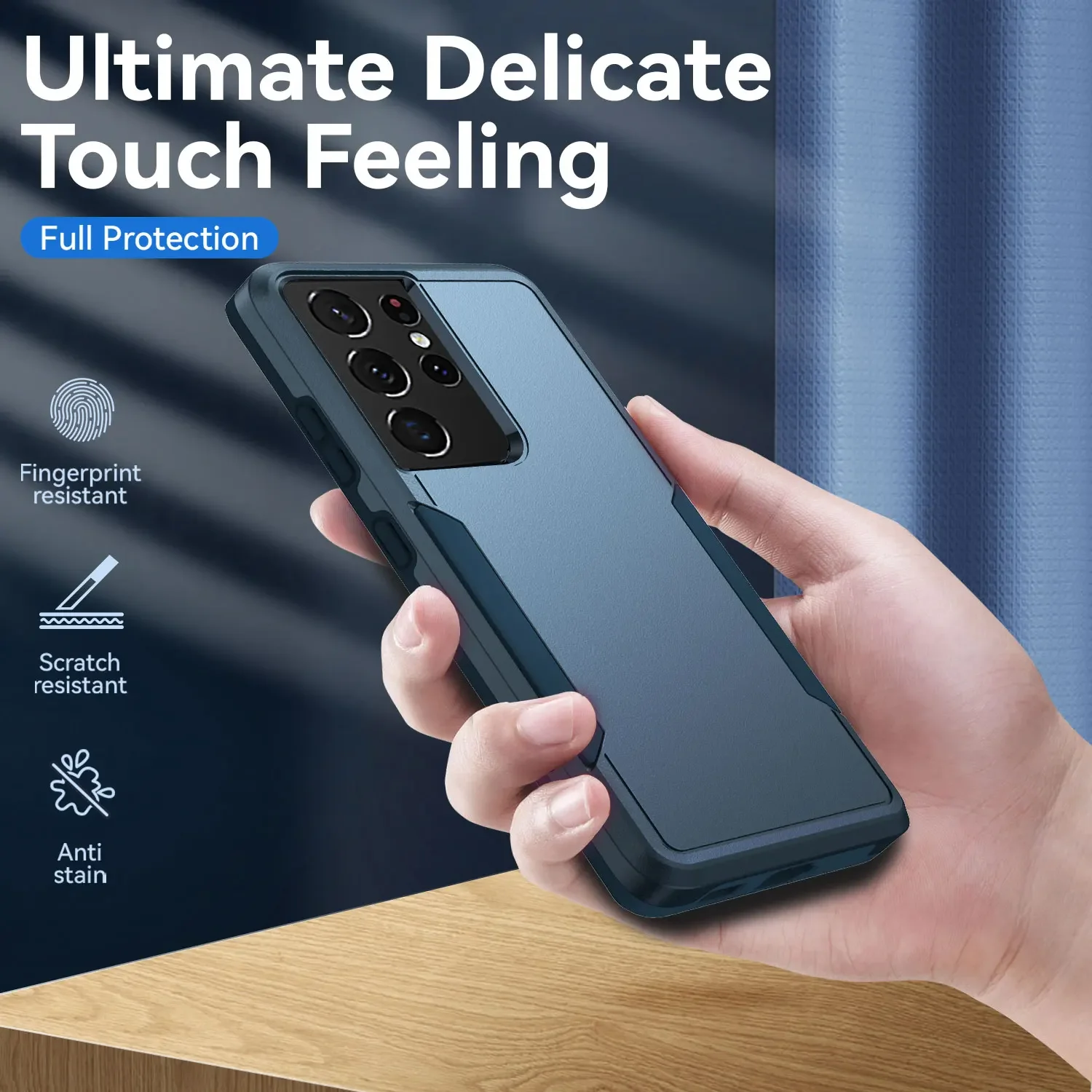 Rugged Shockproof Phone Case with Heavy Armor Protection