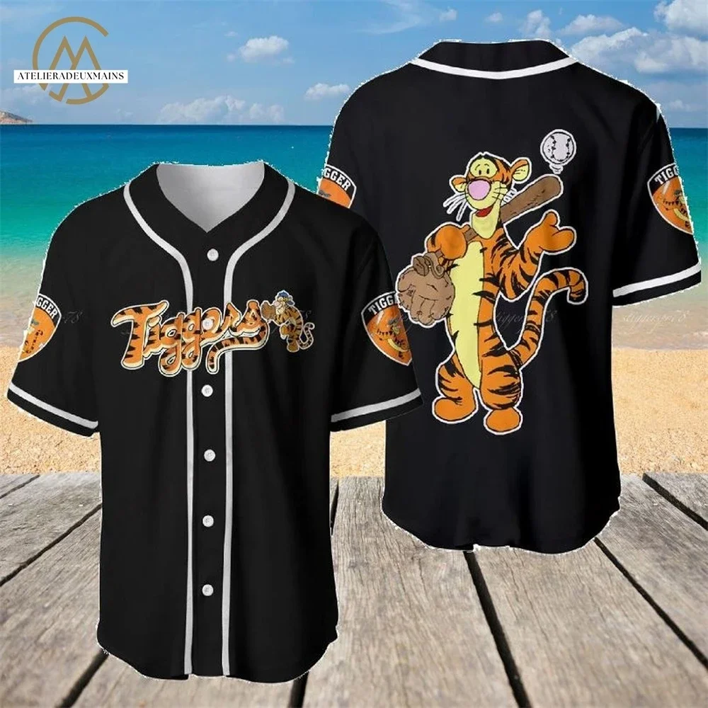 

Round Neck 2000s Clothes Y2k Tops Women Button Baseball Shirt Anime T-shirt Men Korean Clothing Top Summer Blouses Woman 2023