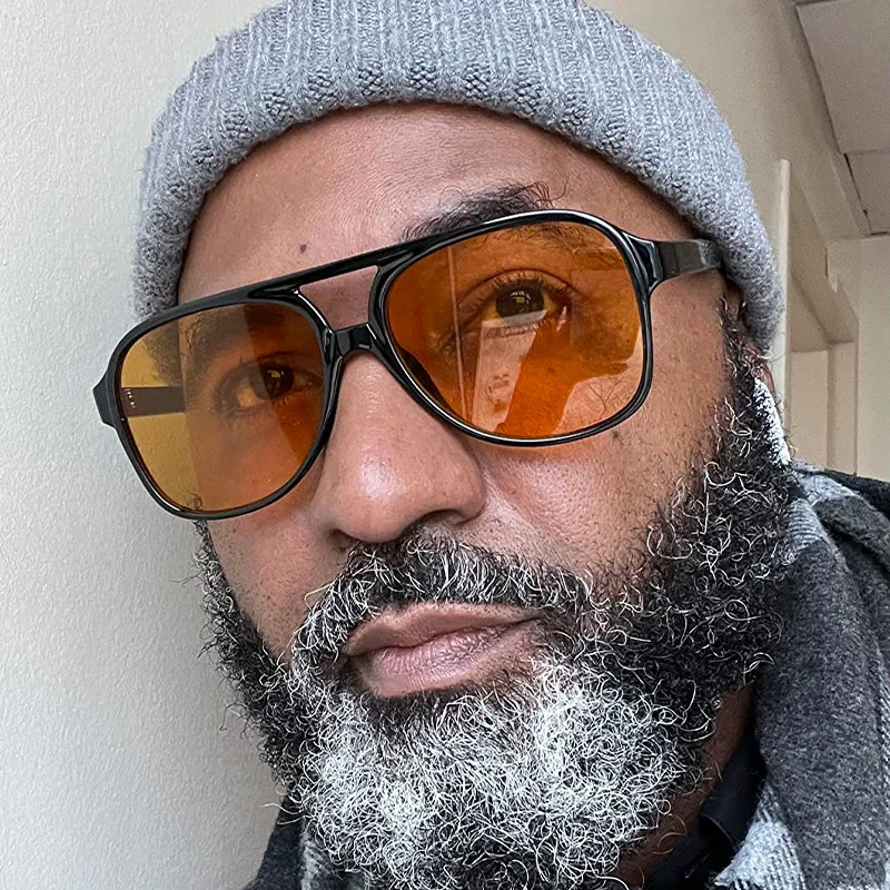 Retro Polarized Sunglasses for Womens Mens Large Frame Classic 70s