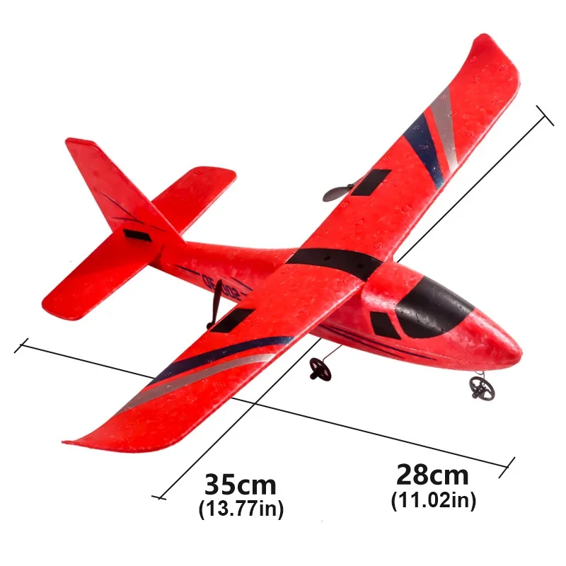 QF002 RC Glider 2.4G 2CH DIY Hand Throwing EPP Foam Plane Fixed Wings Aircraft Remote Control Airplane Figher Toys for Boys Gift