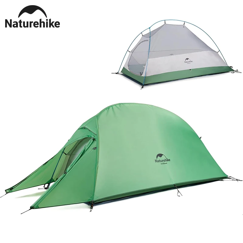 Naturehike Cloud Up 1 Person Backpacking Tent Ultralight Waterproof Double Layer Single Person Tent Outdoor Travel Camping