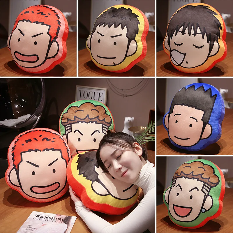 

Slam Dunk Cute Pillow Doll Sakuraki Hanamichi Rukawa Kaede Sendou Miyagi Ryouta Cushion Toys Fashion For Kids Adult Gift 40cm