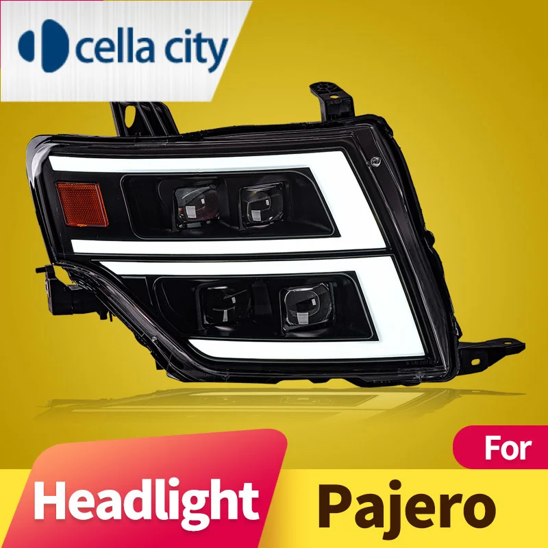 

Headlight Assembly for Mitsubishi Pajero V93 V97 2009-2021 LED DRL LED Lens Low Beam LED Sequential Turn Signal