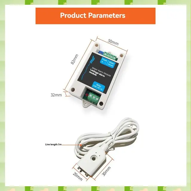 2025 Water Leakage Automatic Shutoff Valve Alarm Water Immersion Sensor Module Cable Household Overflow Alarm Module,Water Leaka 4
