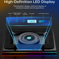 Laptop Cooling Pad Gaming Laptop Cooler Fan with Powerful Turbofan Fast Cooling Laptop 15.6-21in Adjustable Speed Touch Control - Image 5