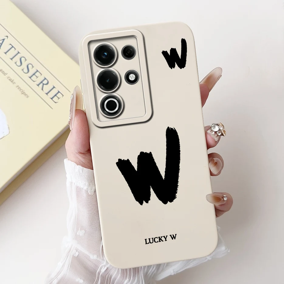Fashion Lucky Letters Matte Soft TPU Phone Case Cover - Stylish Protective Back Cover