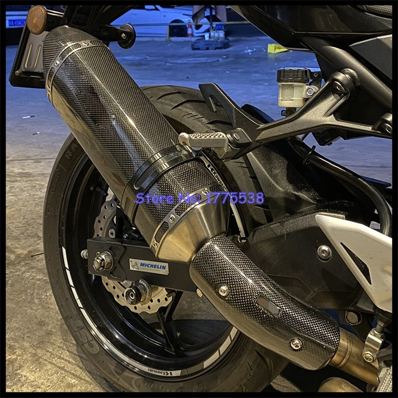 Handmade ID:51mm 61mm 63mm 65mm Customized Carbon Fiber Motorcycle Exhaust Muffler Escapamento with DB Killer for Z900 MT07 09 - Image 6