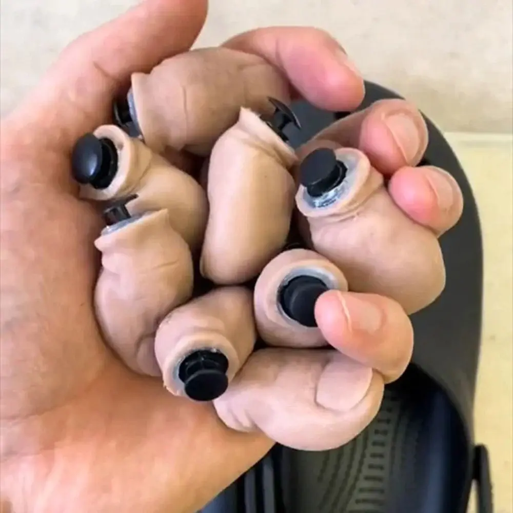 Funny Toe Shoe Charms DIY Mini 3D Stereoscopic Toe for Croc Accessories Unique Shoe Decoration Charms for Women Men